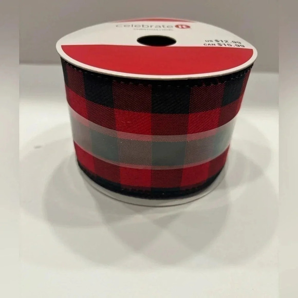 Ribbon Celebrate it Christmas Noel Wired Ribbon 2 1/2 in x 20 ft - Picture 1 of 4